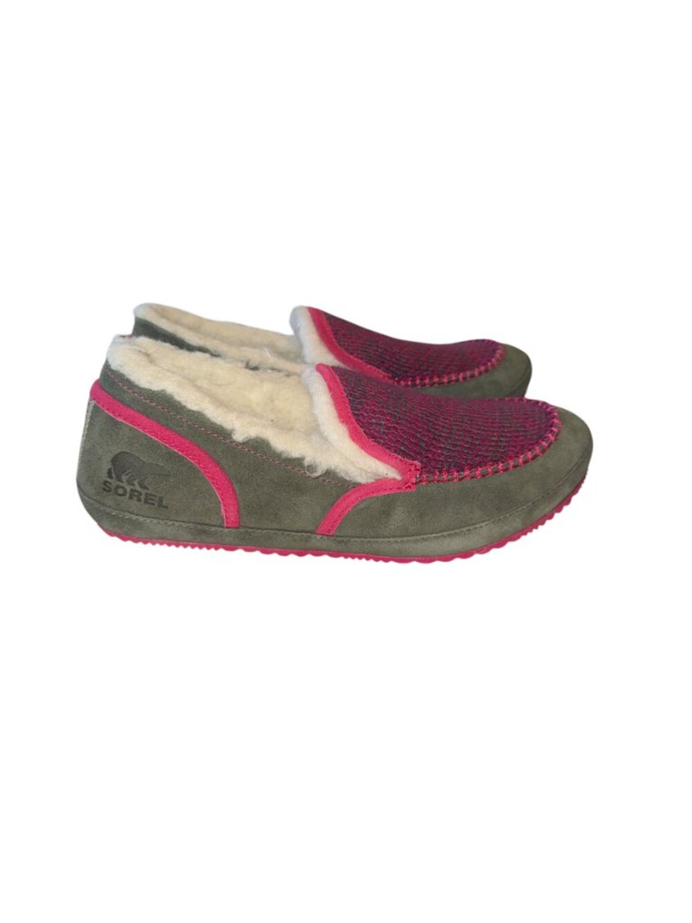 Sorel Tremblant II Slippers Women’s Stone Green & Cactus Pink Sizes 7 & 8 - Picture 2 of 6